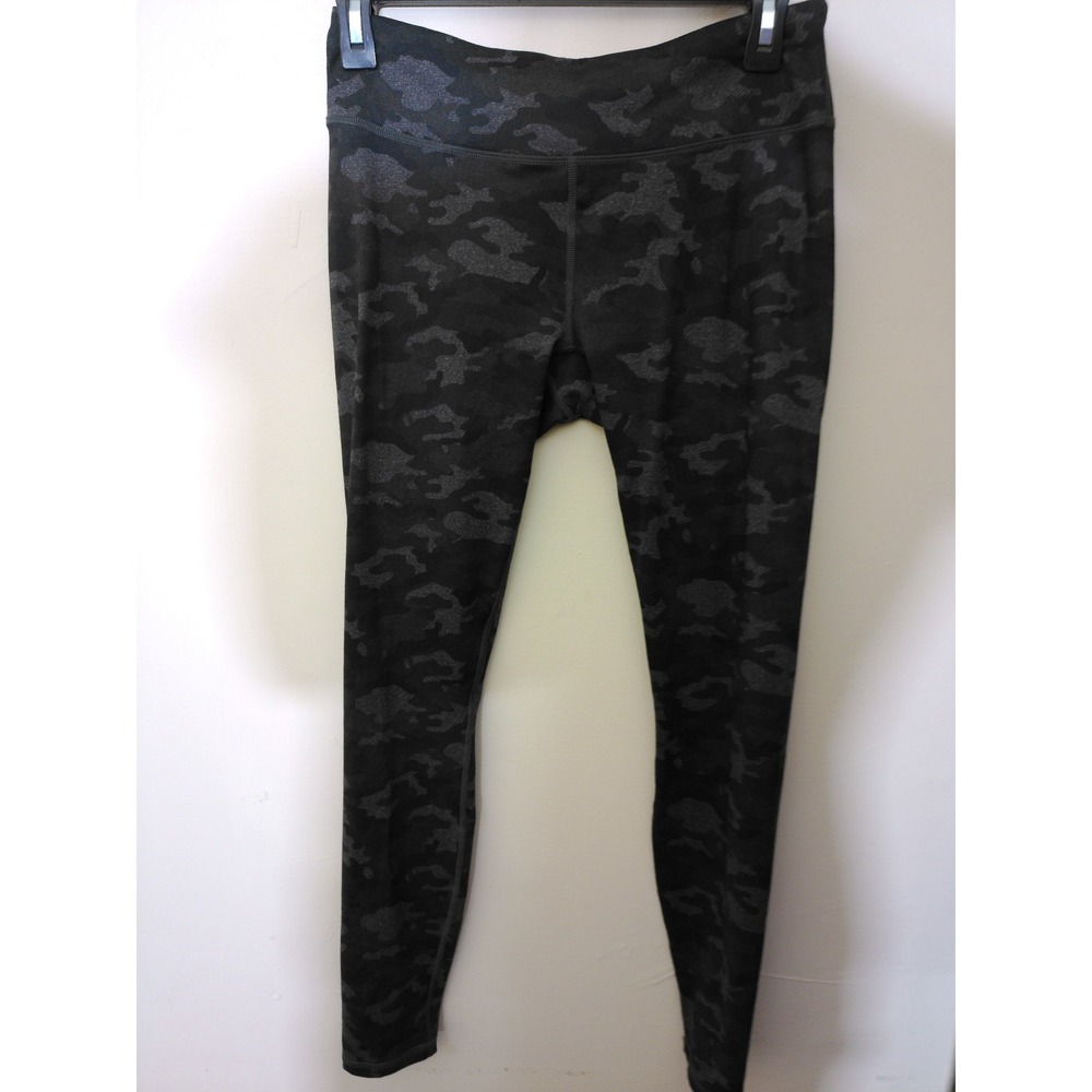 Fabletics PowerHold Leggings Womens S Black Camo High Waisted Compression Active